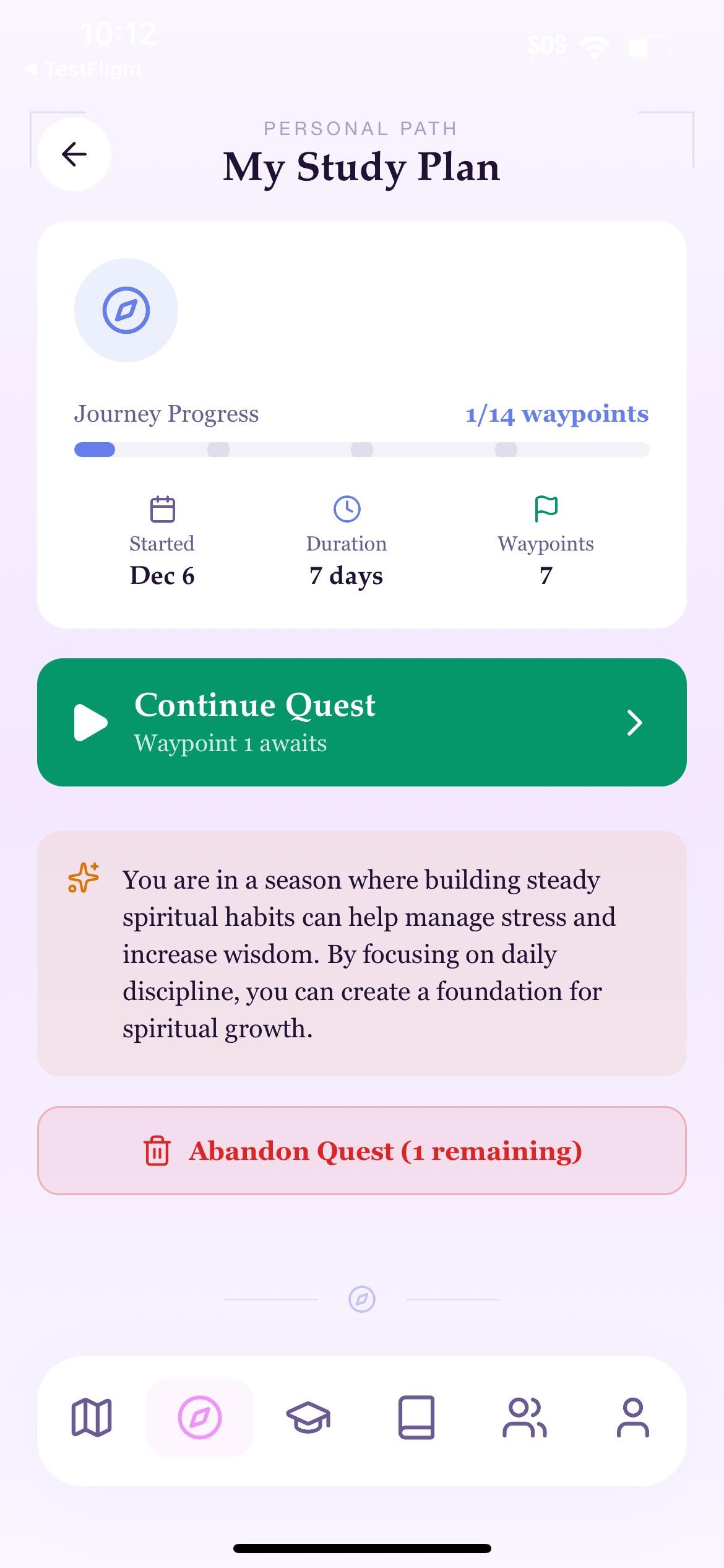 Personal Path Day View
